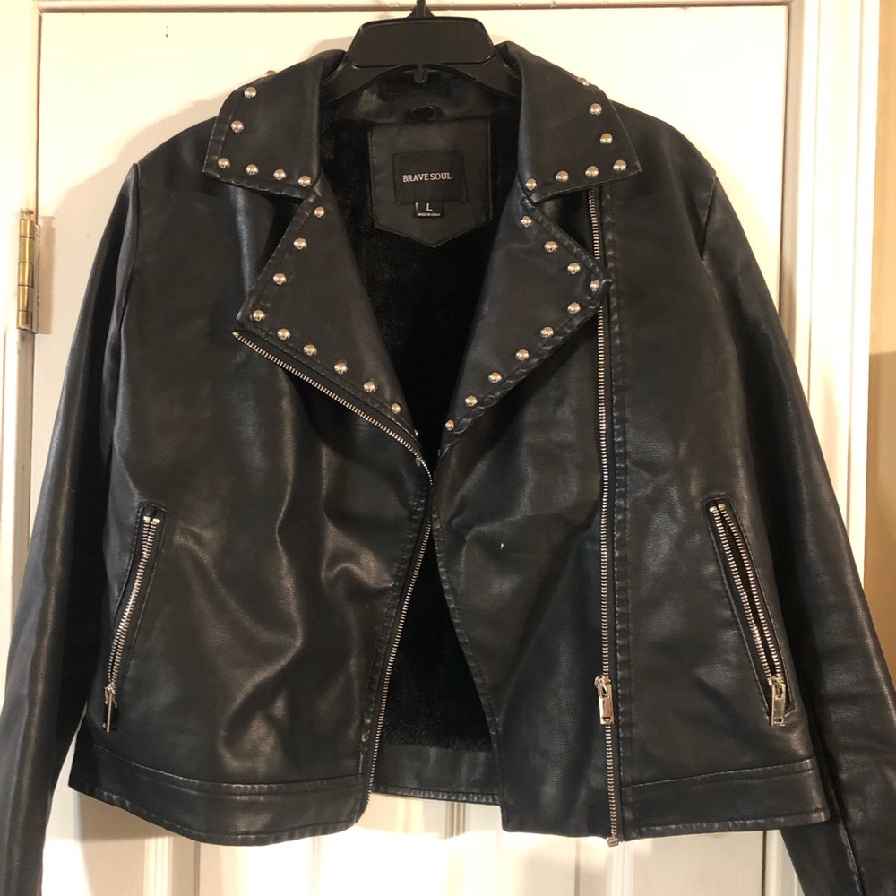 Brave Soul studded moto jacket
